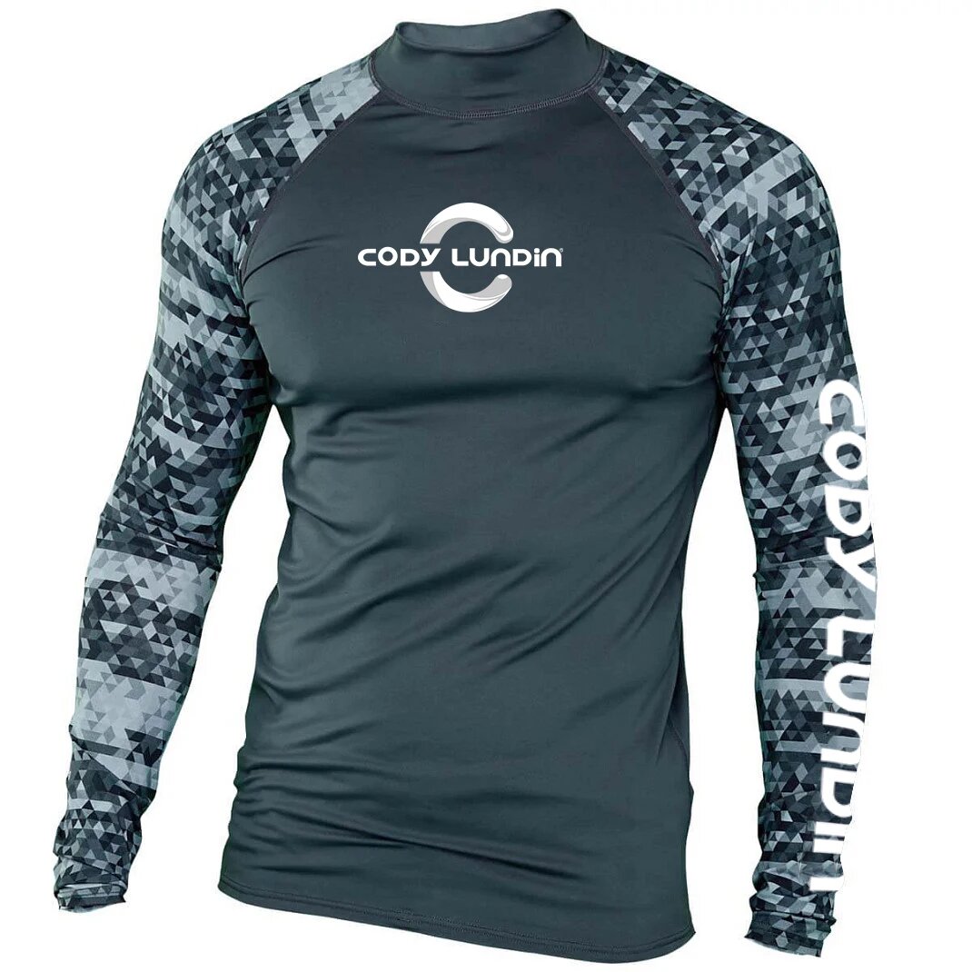 Мужские колготки с УФ-защитой Rashguard, мужской купальник с длинным рукавом, спортивная одежда, быстросохнущая футболка для серфинга, плавания, дайвинга, Codylundin, L, Мужской