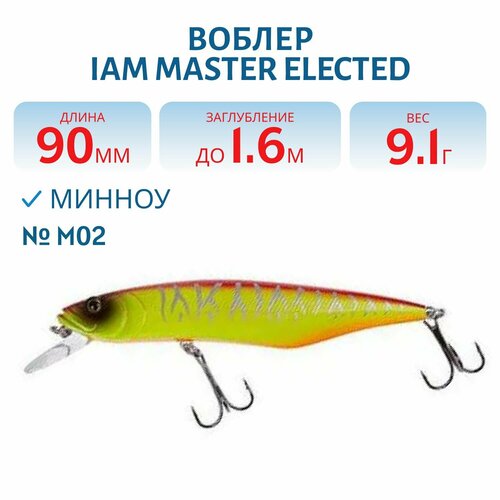 Воблер Iam MASTER ELECTED 90 мм 9.1 гр MR SF цвет M02