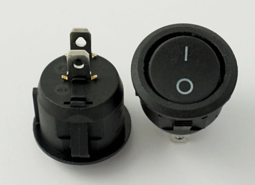 Рокерный переключатель KCD1-106 101O11BBA тумблер черный для коммутации — фото 1