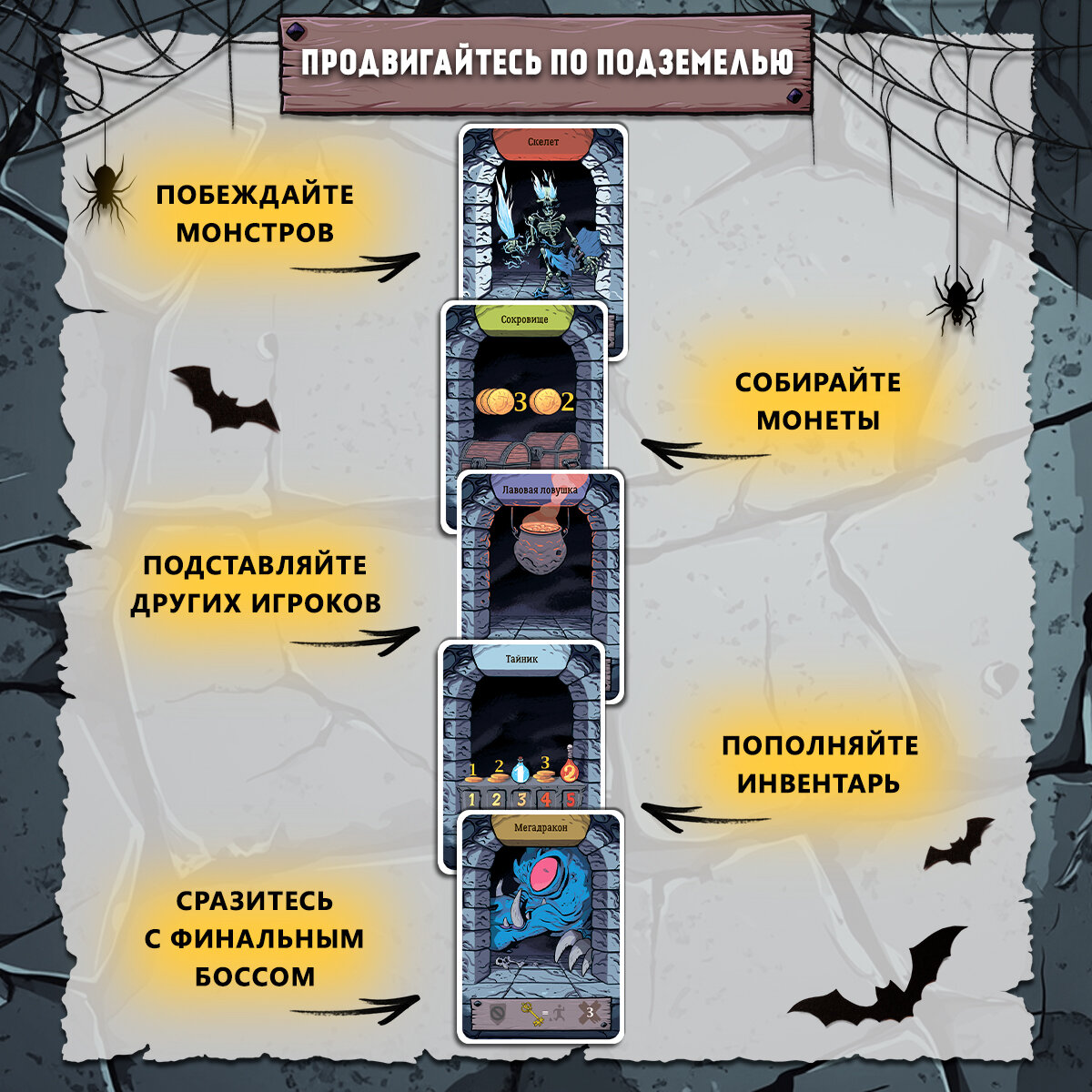 Настольная Игра Расхитители Подземелий (Dungeon Raiders) — фото 1