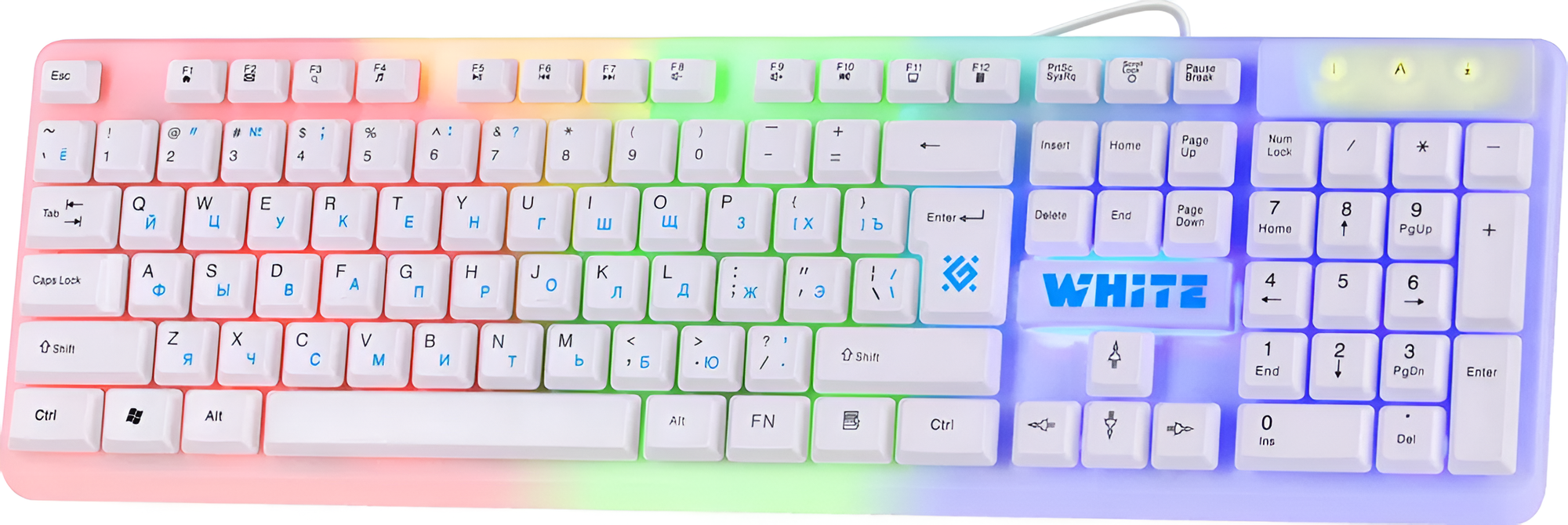 Проводная игровая клавиатура DEFENDER (45172) White GK-172 RU