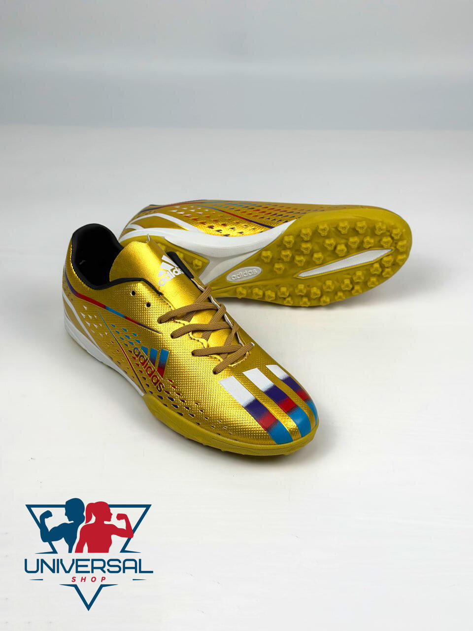 Бутсы adidas, размер 40, золотой
