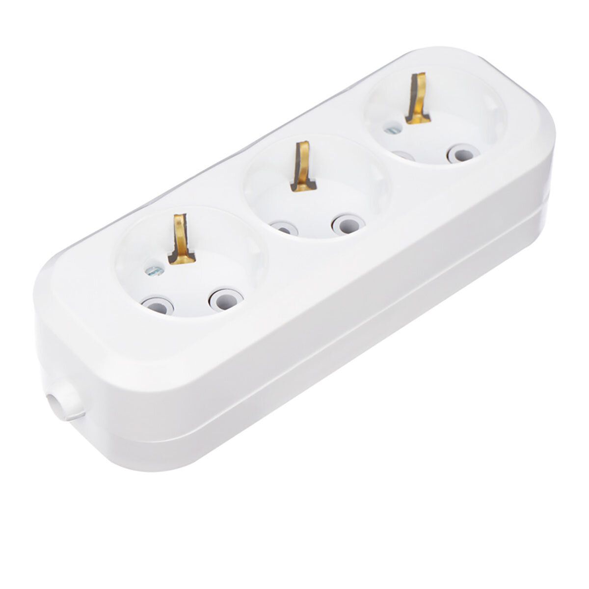 Колодка розеточная Rexant 3 гнезда с заземлением 16 А белая