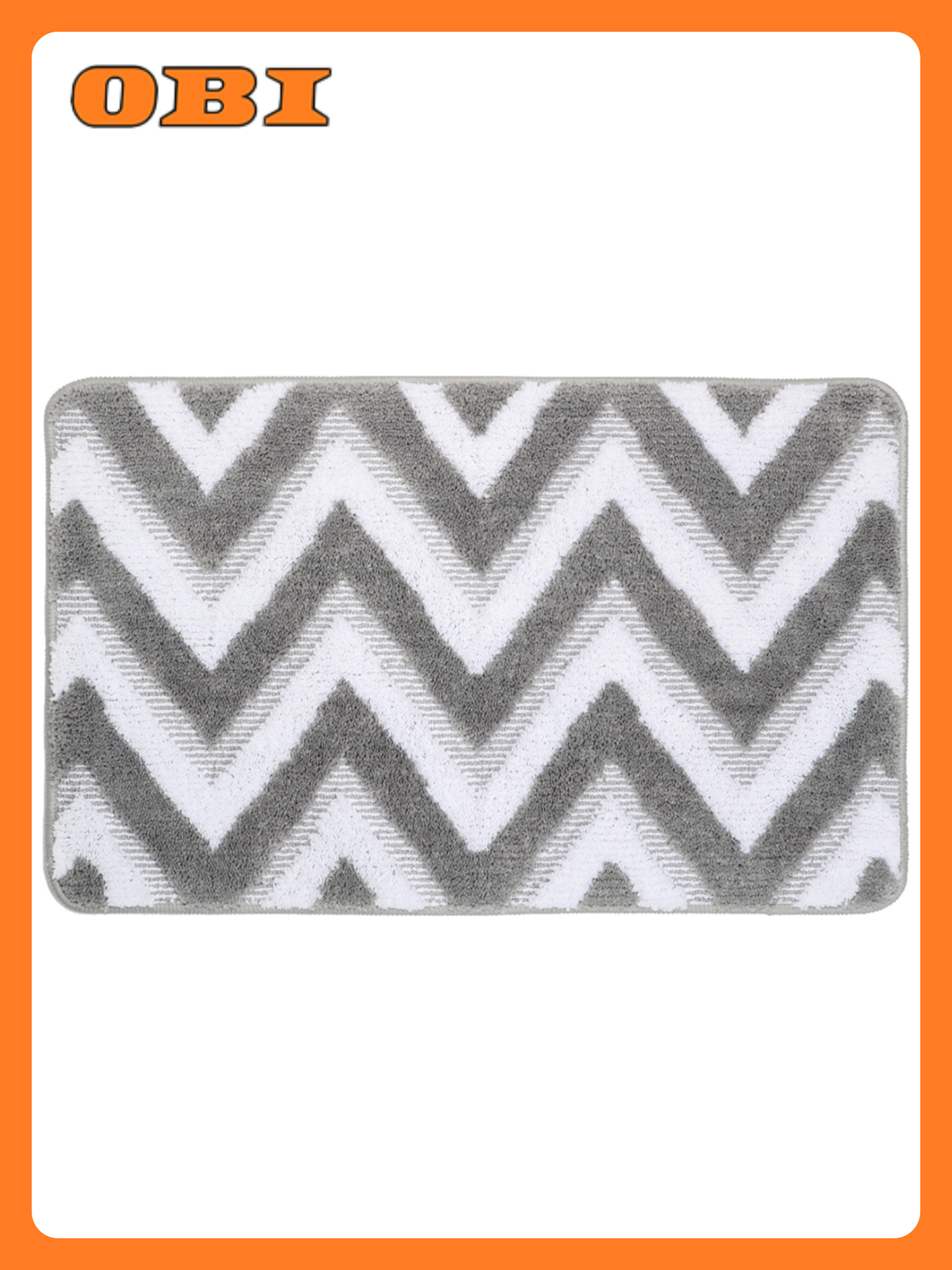 Коврик для ванной 1-ый серый river 50х80 см