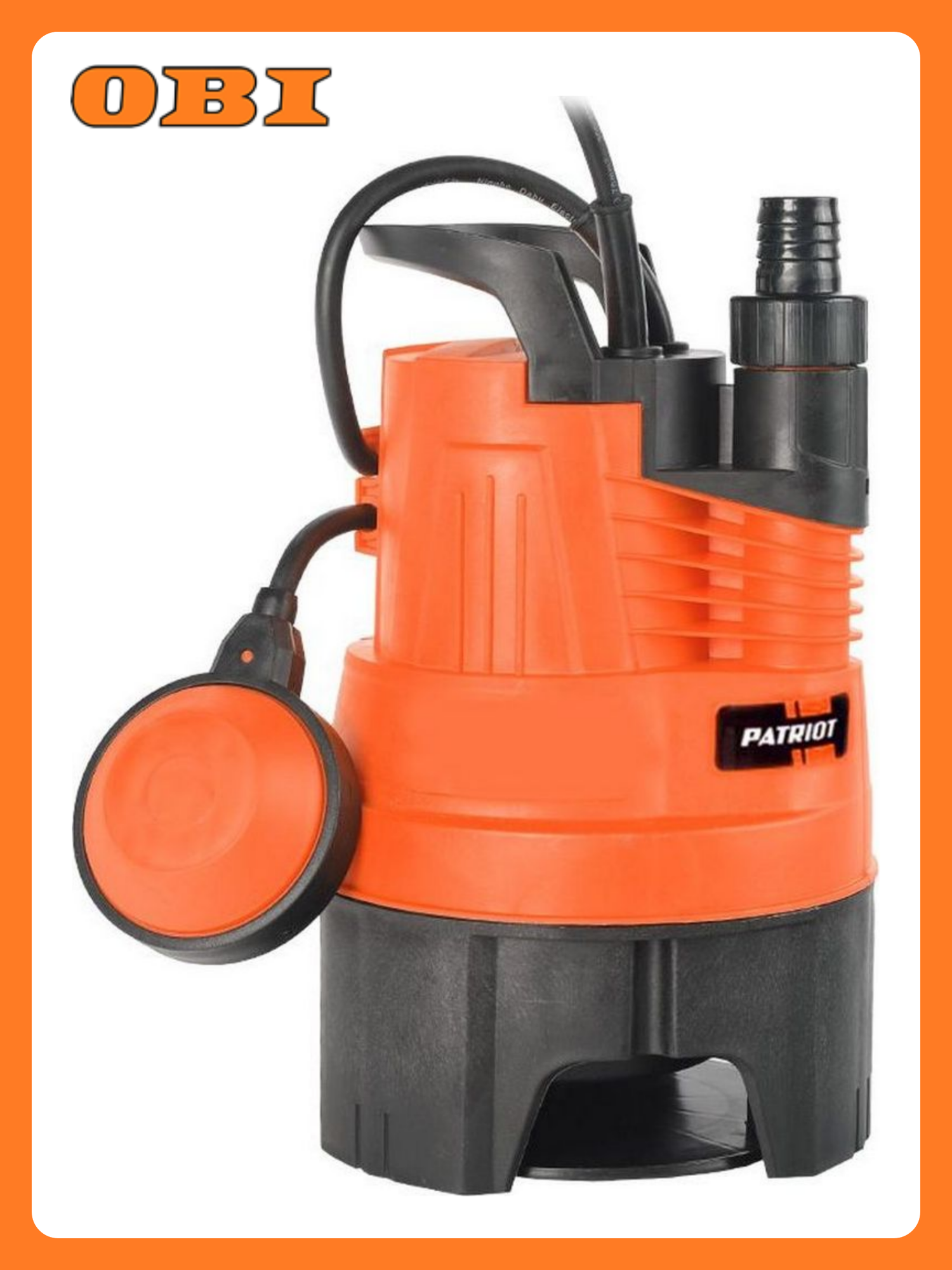 Дренажный насос PATRIOT F350 погружение до 7 м 5 м3/ч пропуск частиц 35мм
