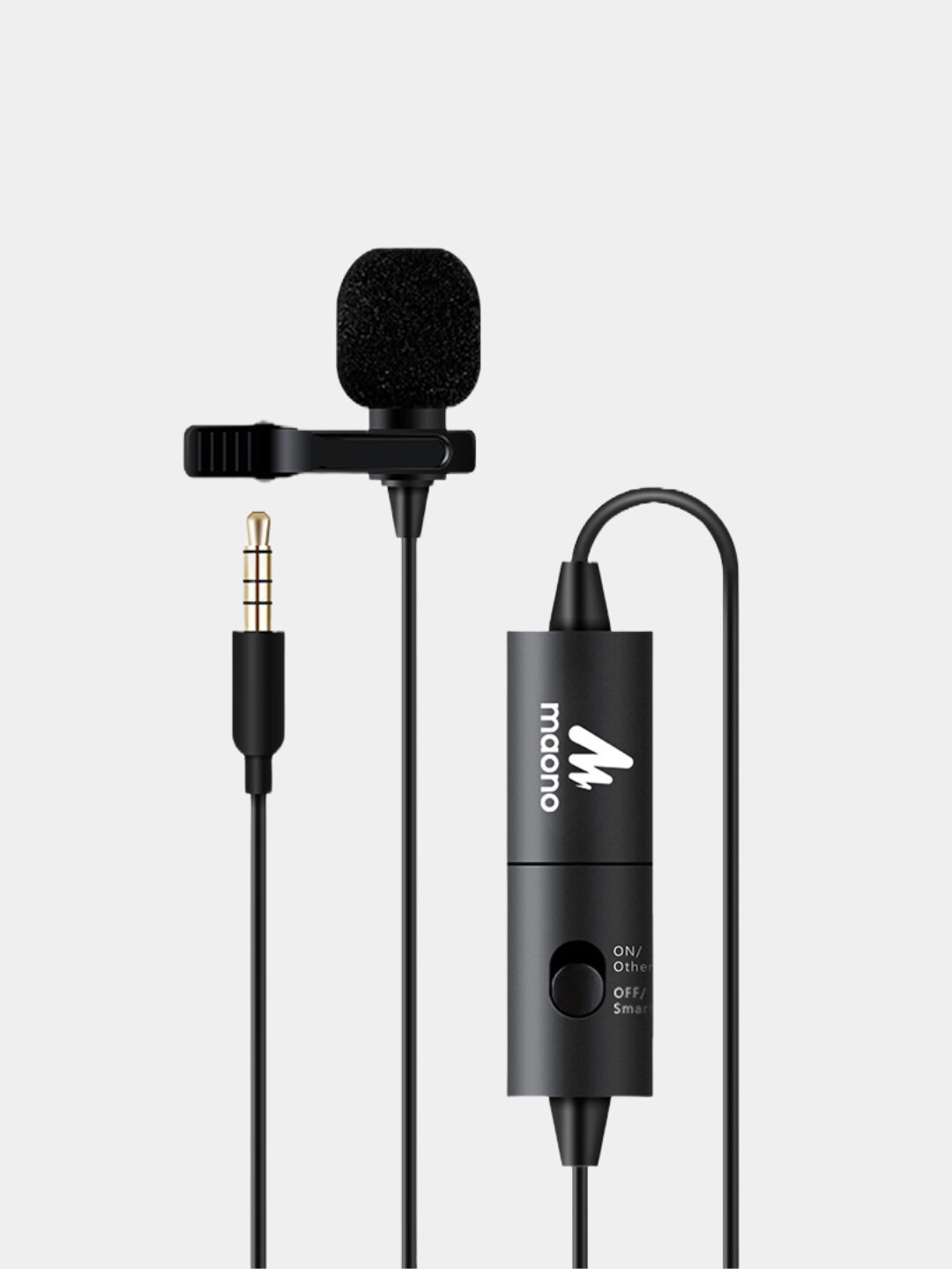 Maono by 2E AU-100 — петличный конденсаторный микрофон 3,5 мм для смартфонов и камер