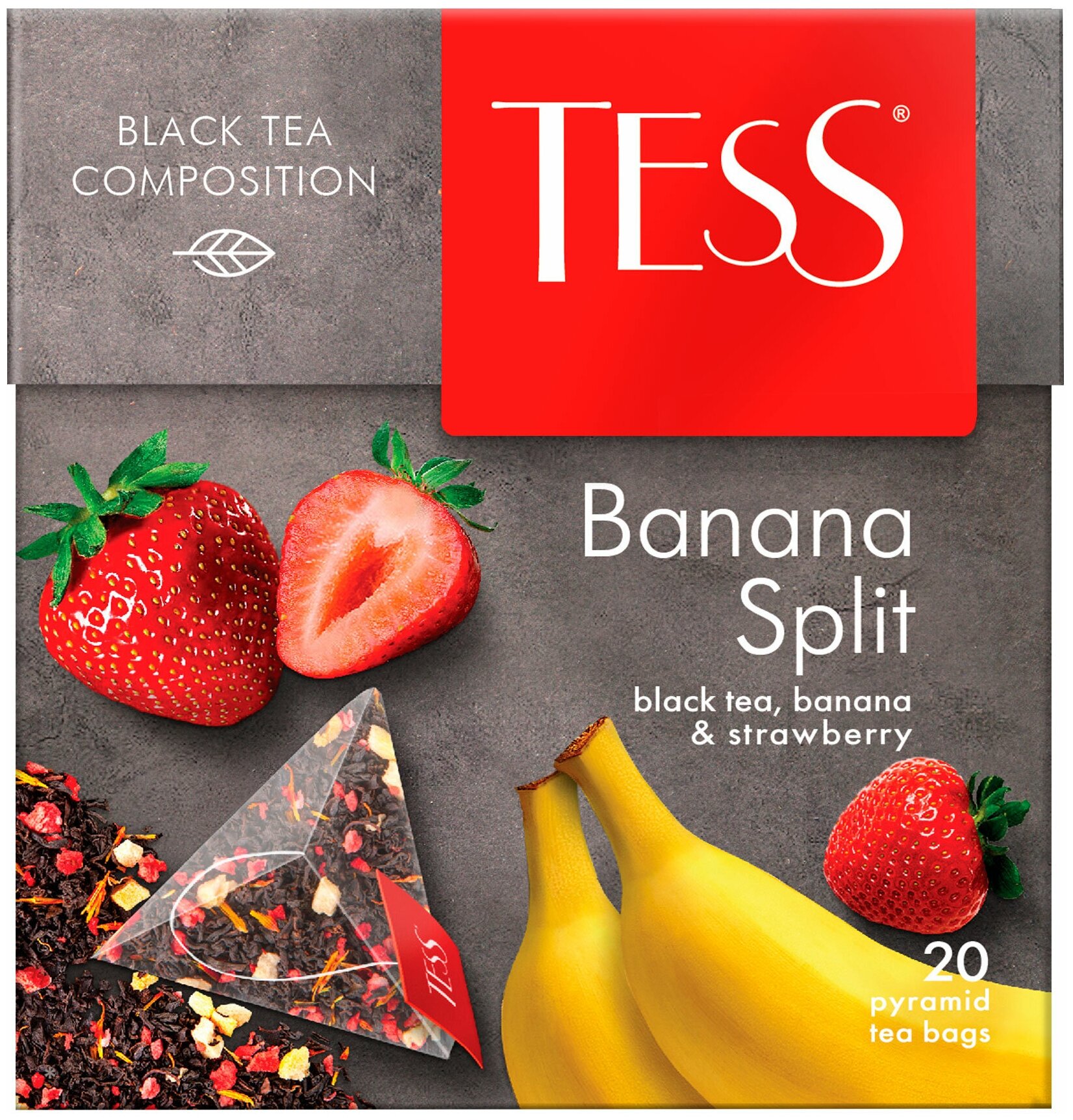 Чай черный Tess Banana Split в пирамидках 20 пак.