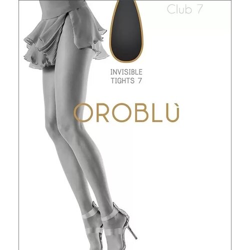 фото Колготки oroblu club 7 invisible, 7 den, без шортиков, с ластовицей, размер 1, черный