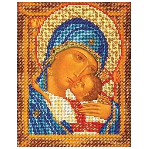 Набор вышивки бисером «Богородица Умиление», 18x22 см, Кроше (Радуга бисера)