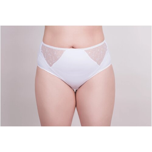 фото Milavitsa трусы слипы высокой посадки classic elegant, размер 114, белый