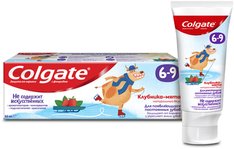 Зубная паста Colgate Клубника-мята 6-9 лет, 60 мл