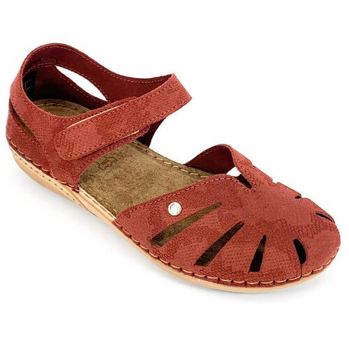 фото Босоножки из натуральной кожи inblu vc-3a1 красного цвета (размер 37 / 23см)