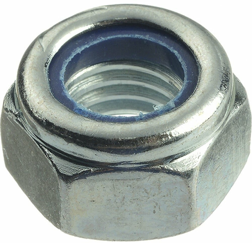 Шестигранные гайки со стопорным кольцом Профикреп DIN985 Zn пакет, М10 2 шт 112991