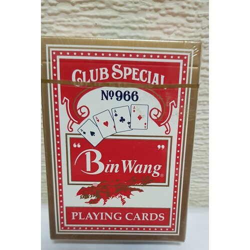 btrace vang 3 Карты игральные Bin Wang 966 с пластиковым покрытием, 54шт красные