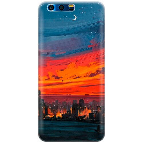 фото Re:pa накладка transparent для honor 9 с принтом "ночь и мегаполис"