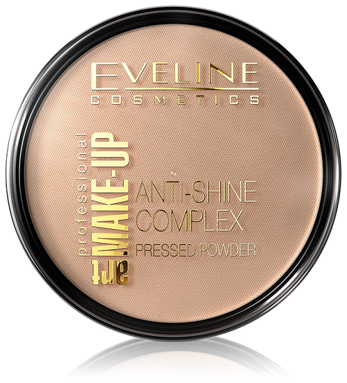 Eveline Cosmetics Пудра Art Make-Up Professional компактная Anti-Shine Complex Pressed Powder 1 шт. 35 Golden Beige 14 г