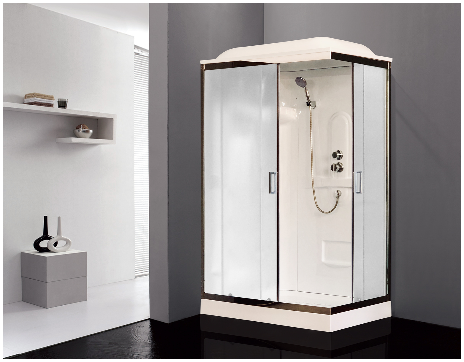 Душевая кабина, Royal Bath RB 8120HP1 L, прозрачное стекло, низкий ...