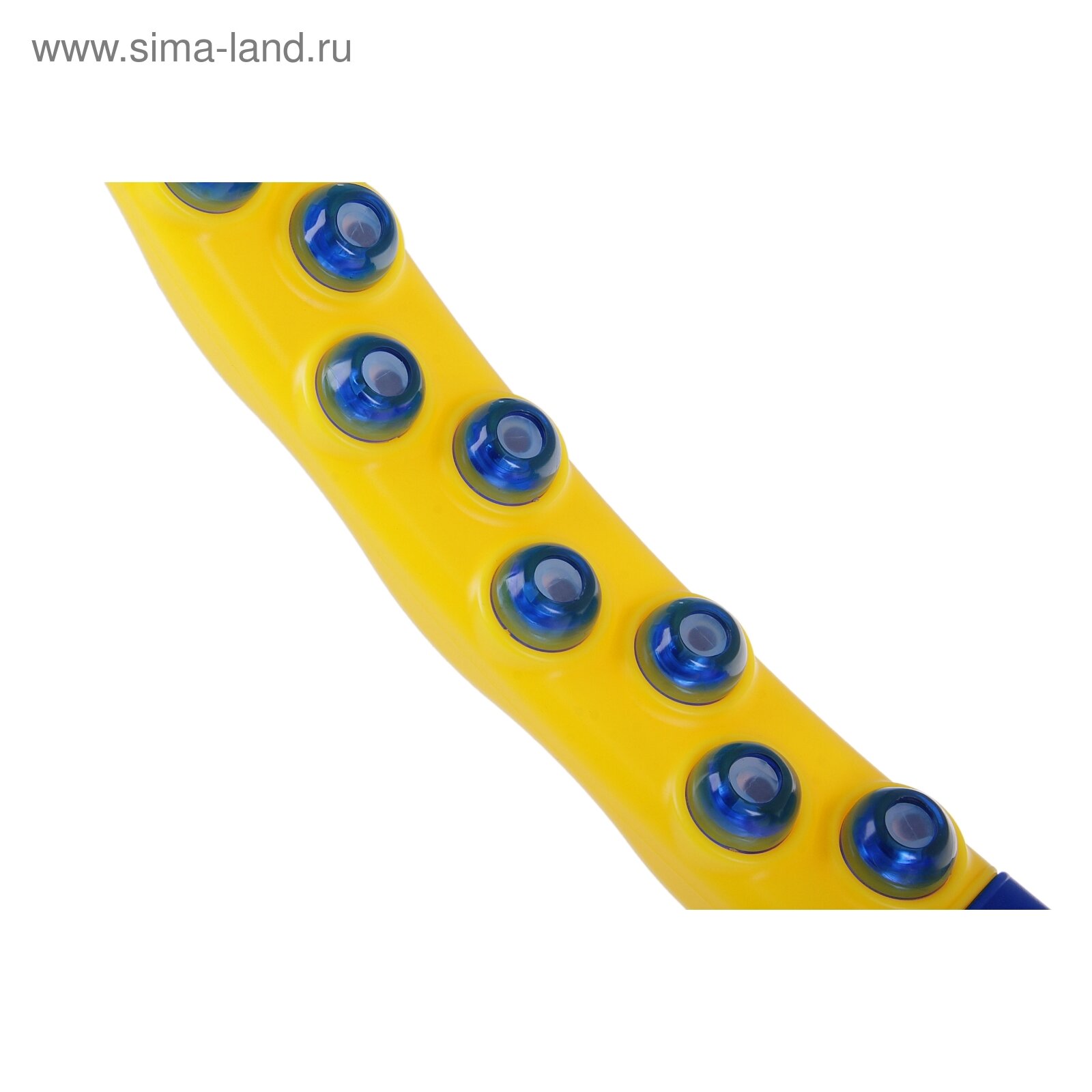 Обруч массажный, диаметр 110 см, 8 частей, вес 2,05 кг, цвет синий, желтый