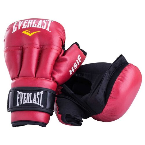 фото Перчатки для рукопашного боя everlast hsif leather 12oz красные