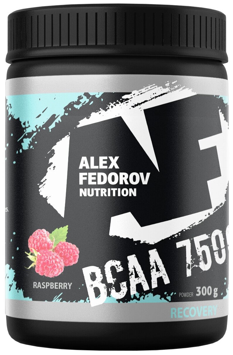 BCAA Alex Fedorov Nutrition BCAA 7500, малина, 300 гр.