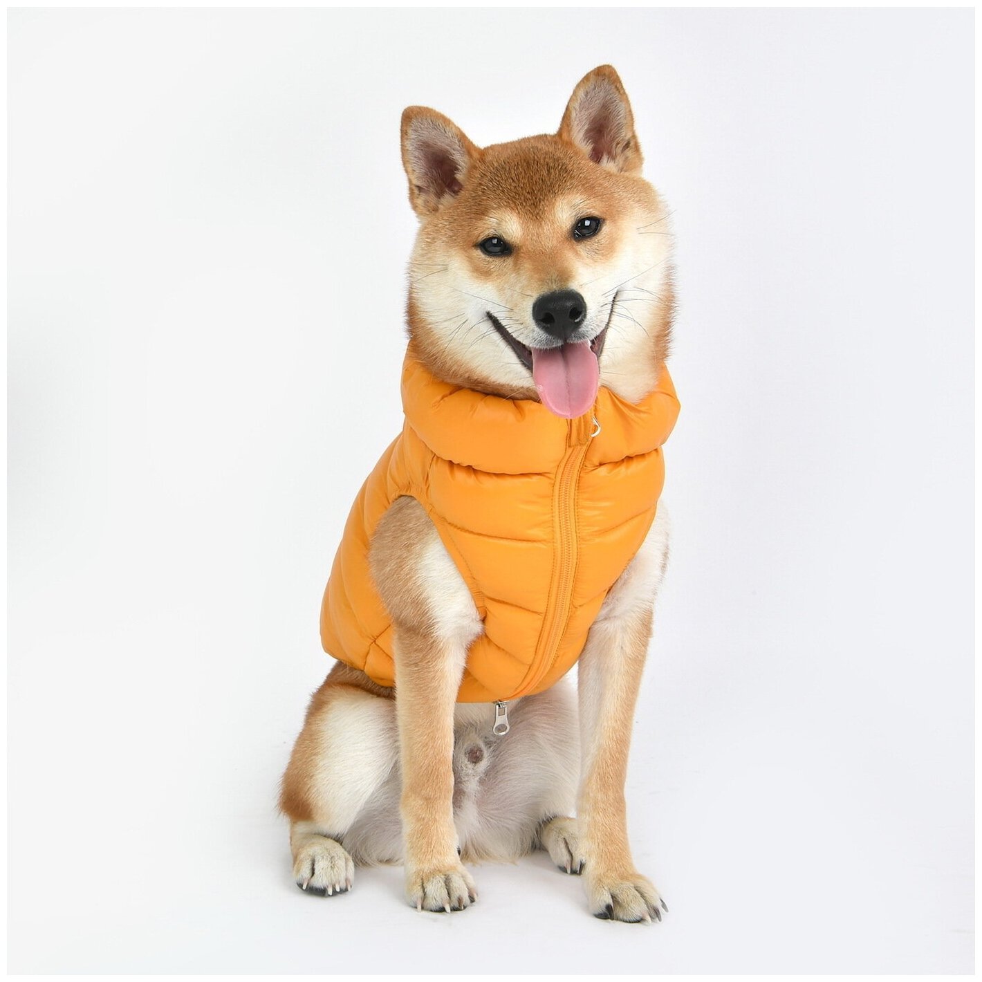 [29639] PUPPIA Жилет для собак утеплённый Ultra Light Vest A оранжевый XL., 29639 (1 шт) - фотография № 3