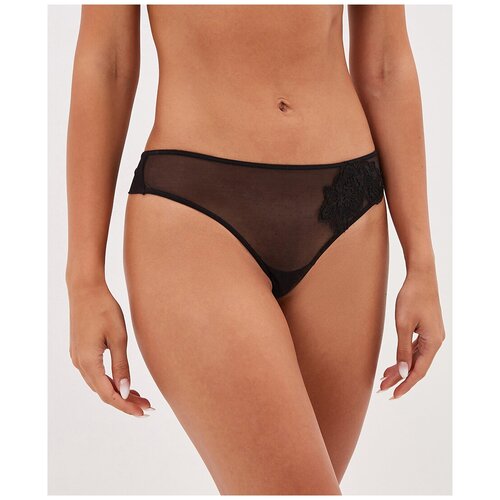 фото Трусы бразилиана из сетки с кружевом luce del sole 3261ls-черный-46