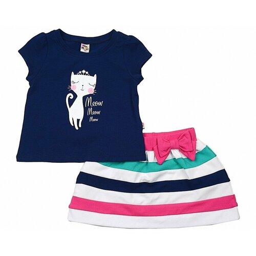 Комплект одежды  Mini Maxi для девочек, повседневный стиль, размер 80, синий