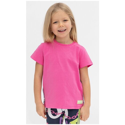 фото Футболка button blue, размер 116, розовый
