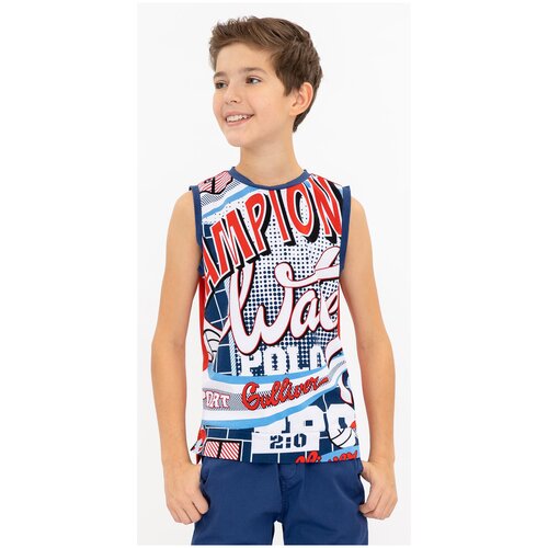 фото Майка gulliver, размер 140, красный