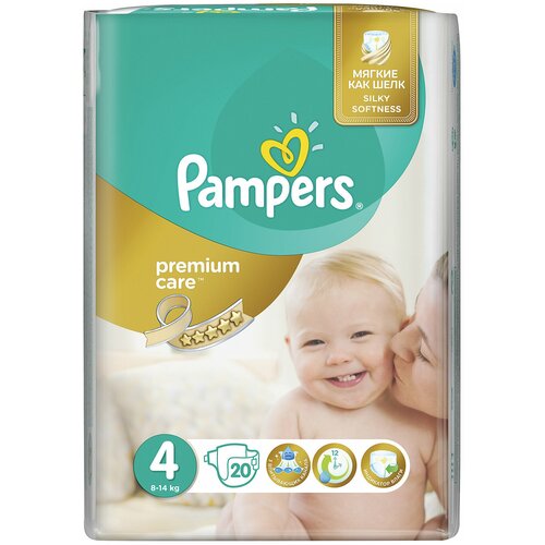 Pampers подгузники Premium Care 4 (8-14 кг), 20 шт.