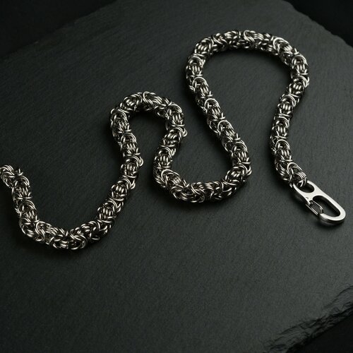 Цепь Алёна Китаева Тритон макси, длина 55 см, серебряный