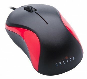 Мышь OKLICK 115S красный/черный