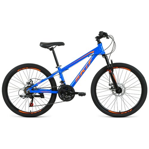 фото Подростковый горный (mtb) велосипед skif 24 disc (2021) зеленый/серебристый 11.5" (требует финальной сборки)