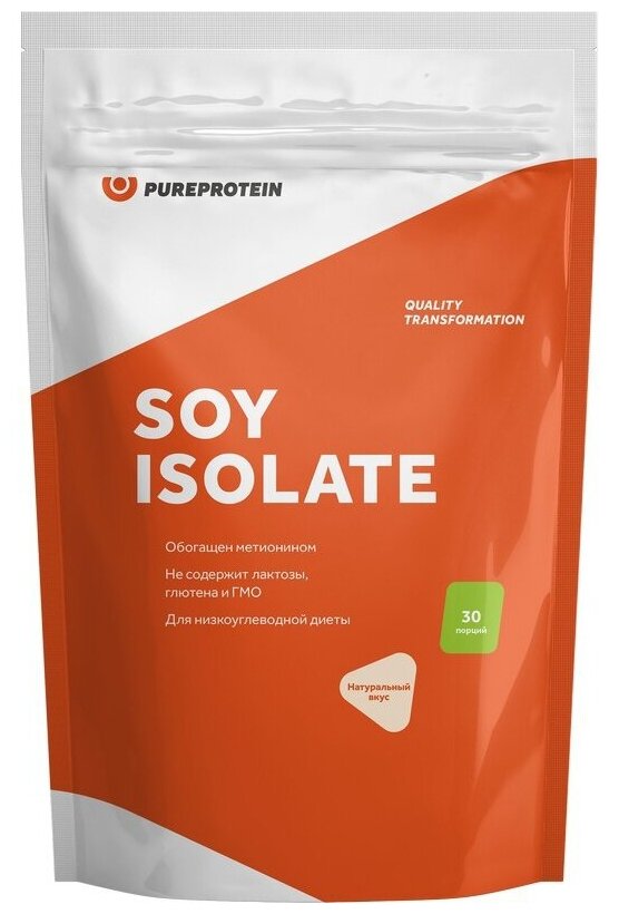 Протеин Pureprotein Pure Protein Soy Isolate (натуральный вкус) 900г