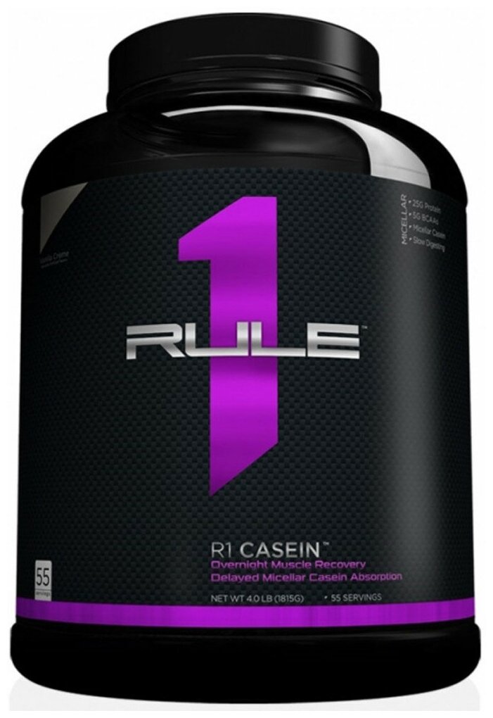 RULE ONE Casein Большая банка фиолетовый 1800 г (Vanilla Creme)