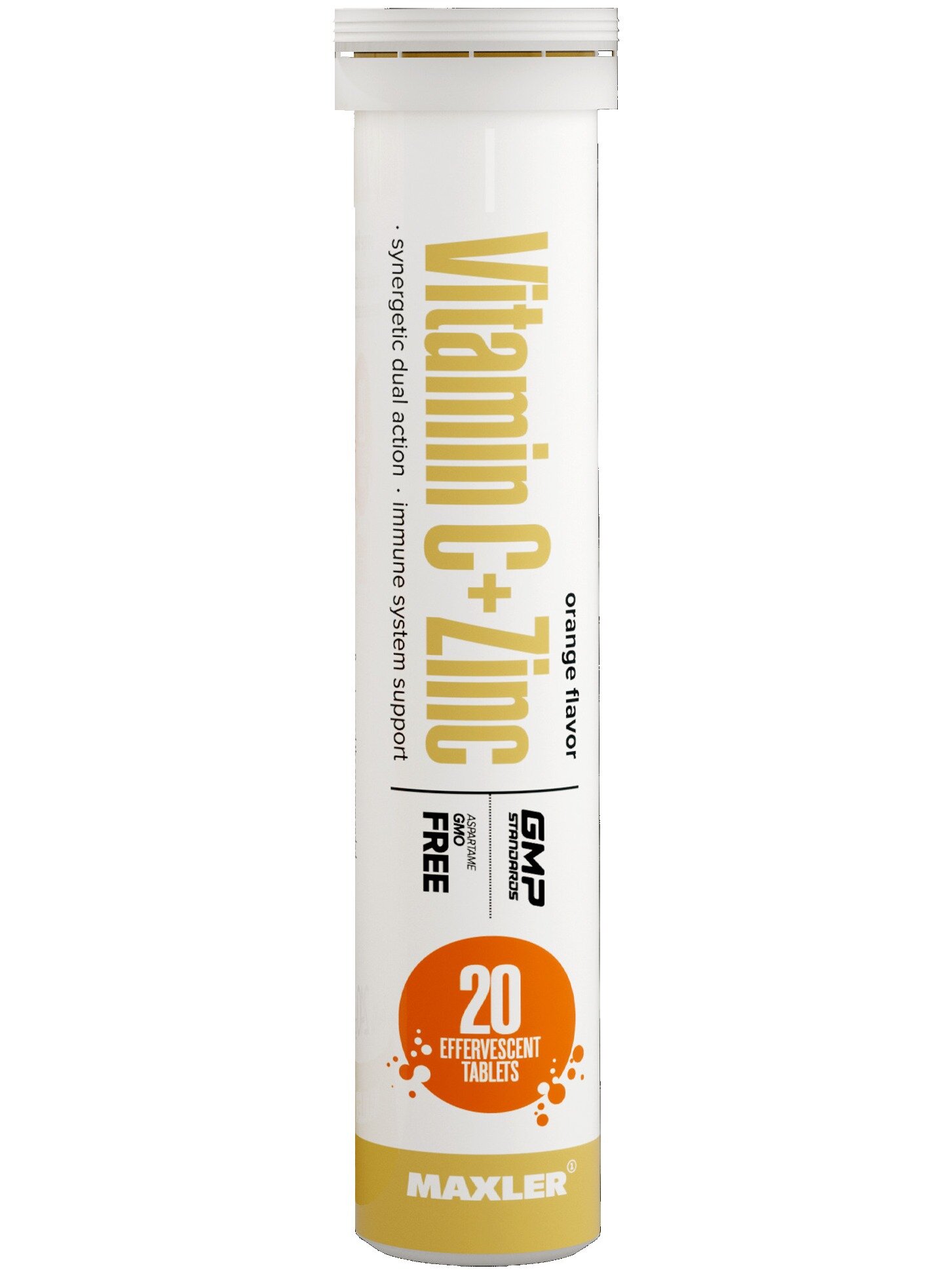 MAXLER Vitamin C + Zinc таб. шип., 80 г, 20 шт., апельсин