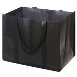 Эко сумка-шоппер для продуктов многоразовая хозяйственная, черная Homsu - изображение