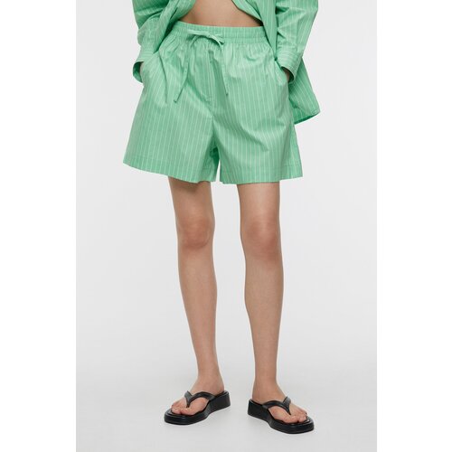Шорты А-силуэта мини хлопковые в пижамном стиле Befree 2321854737-14-L зеленый графичный принт размер L
