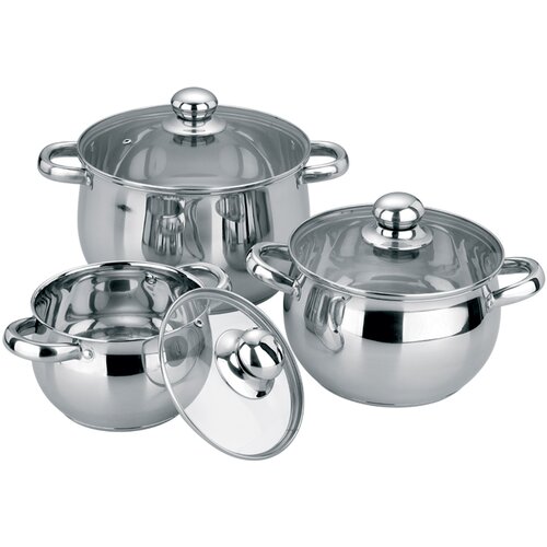 фото Набор кастрюль bohmann 0503bh 6 пр. серебристый