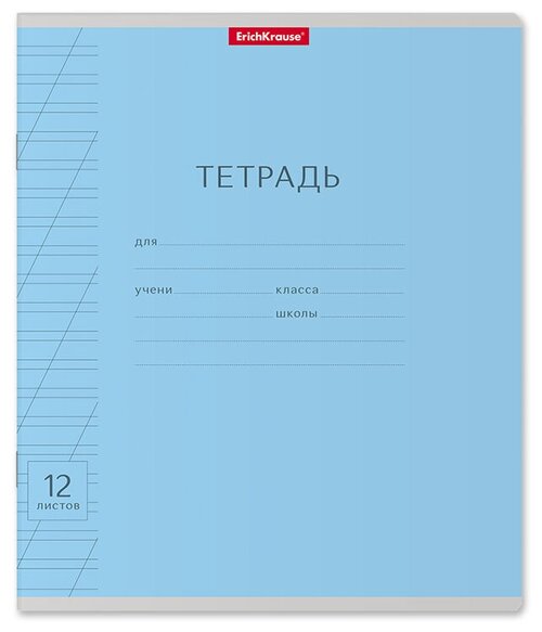 ErichKrause Упаковка тетрадей Классика 012010154-46473/46477, 10 шт., линейка, клетка, отсутствует, косая линейка, 12 л., 10 шт., синий