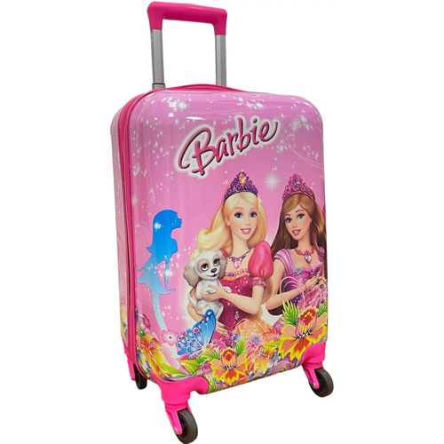 детский чемодан пластиковый мультгерои24 Умный чемодан Impreza, ручная кладь, 34х56х23 см, 3 кг, розовый