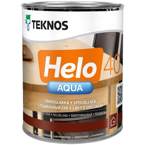 Лак TEKNOS Helo Aqua 40 полиуретановый бесцветный 0.45 л