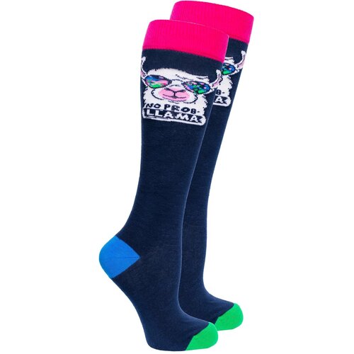 Женские гольфы Socks n Socks высокие, подарочная упаковка, износостойкие, на Новый год, фантазийные, нескользящие, размер 4-10 US / 35-40 EU, мультиколор