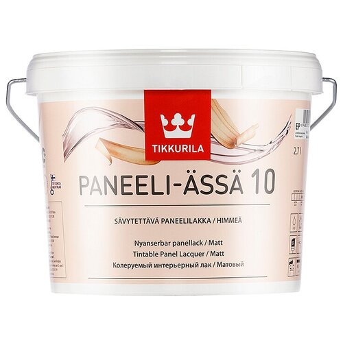 Tikkurila Paneeli Assa 10 лак для стен акриловый матовый (бесцветный, 9 л)