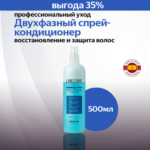 HIPERTIN Двухфазный спрей кондиционер для волос TWO BI-FASE профессиональный, несмываемый, питающий, защищающий от ультрафиолета, термозащитный,500мл