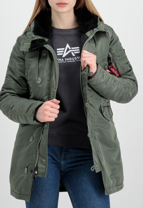 Парка  ALPHA INDUSTRIES, размер XS, хаки