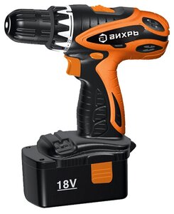 Аккумуляторная <b>дрель</b>-шуруповерт ВИХРЬ ДА-18-2К1 <b>Дрель</b>-шуруповерт вихрь ДА-18-2К1 используется для св