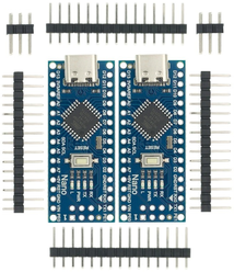 Контроллер Arduino (Ардуино) NANO V3.0 (совместимый) на базе Atmega328 CH340 с разъемом Type-C (в комплекте 2 штуки!) (Н)