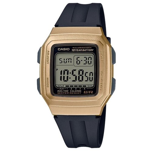 Наручные часы CASIO Collection F-201WAM-9A, черный, золотой