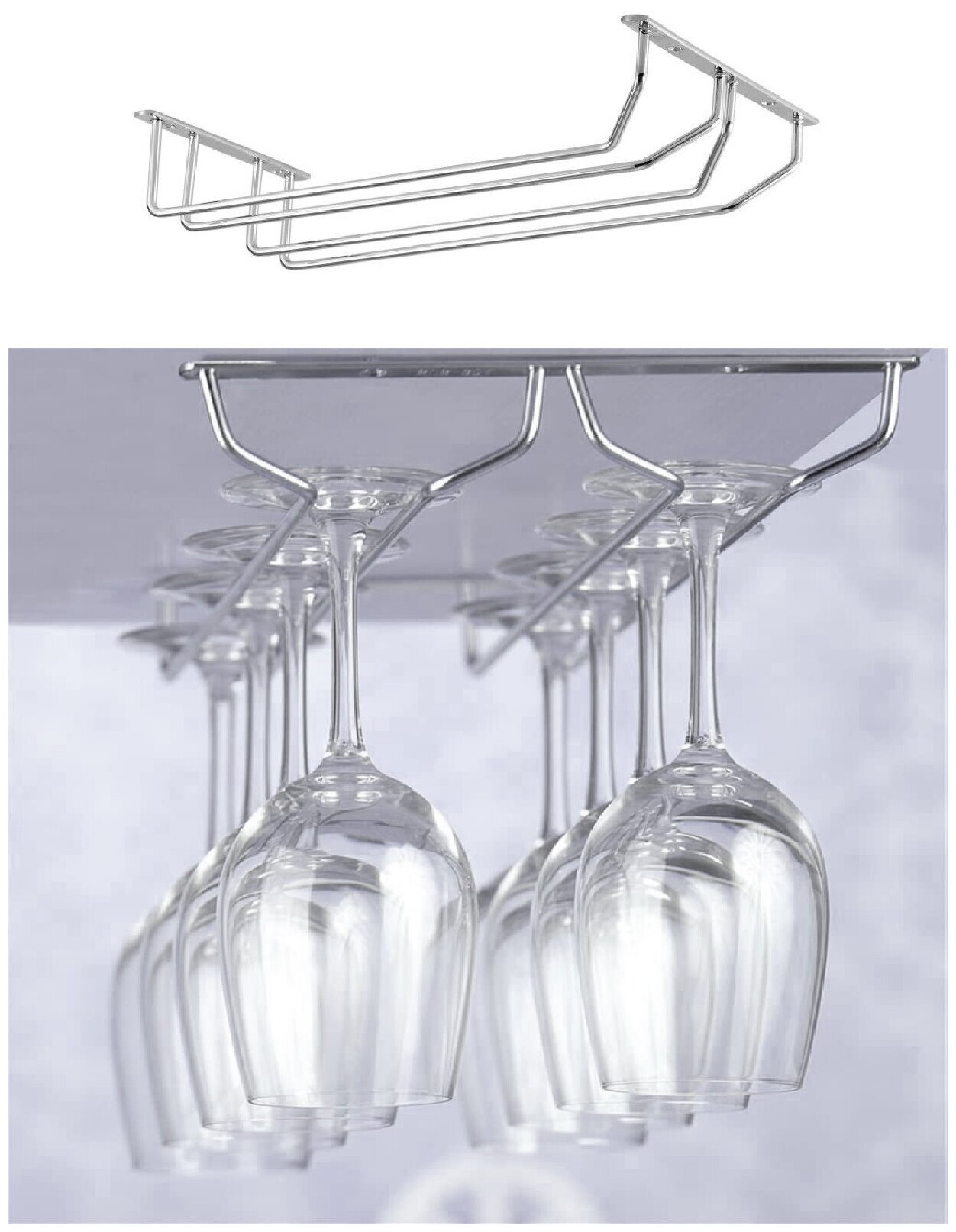 Держатель для бокалов навесной. Вешалка для бокалов и фужеров, держатель для бокалов подвесной, подвес для бокалов